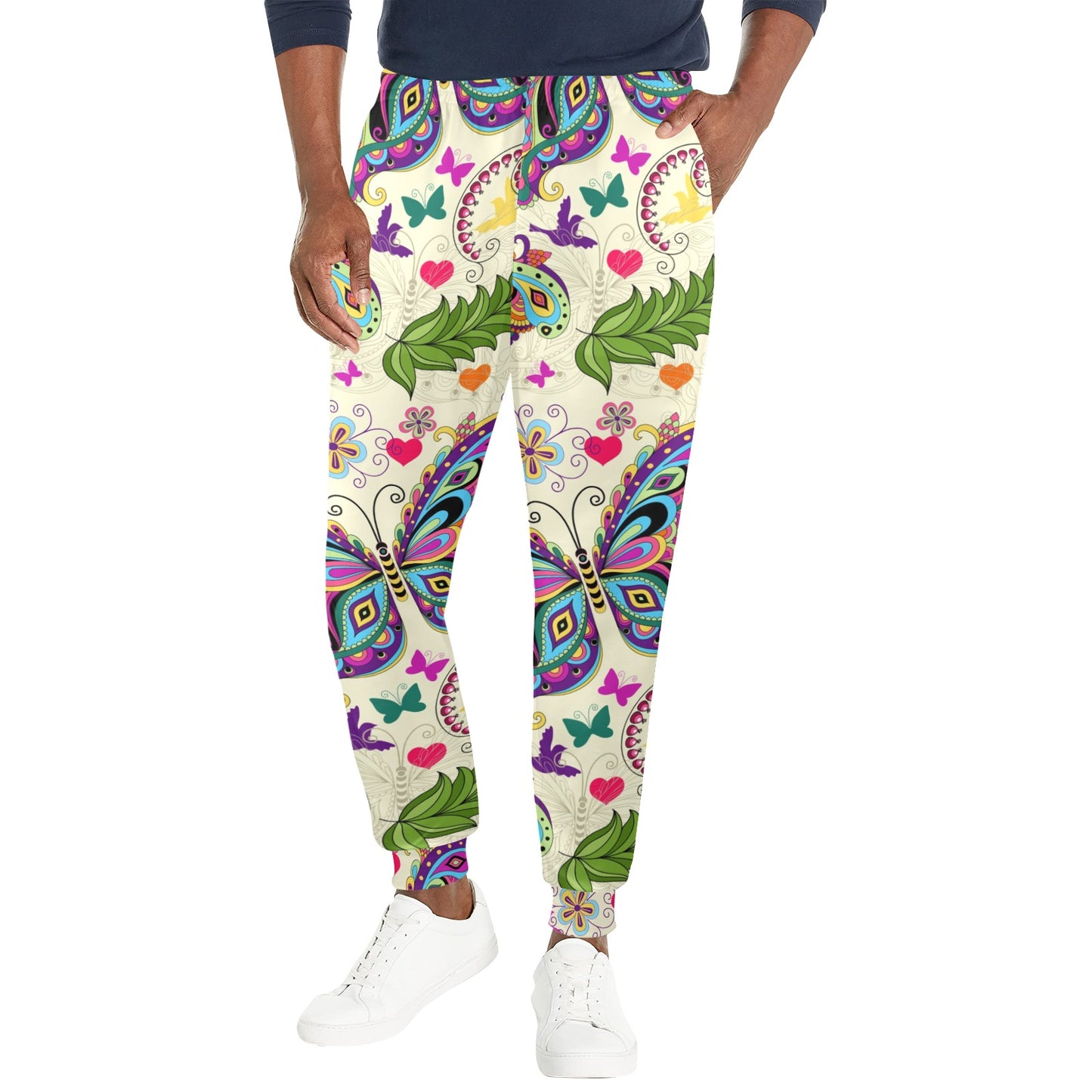 Butterfly Colorful Indian Style Men's Casual Track Pants