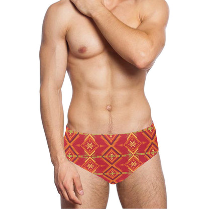 Southwest Pattern Print Design LKS305 Men's Swimming Briefs