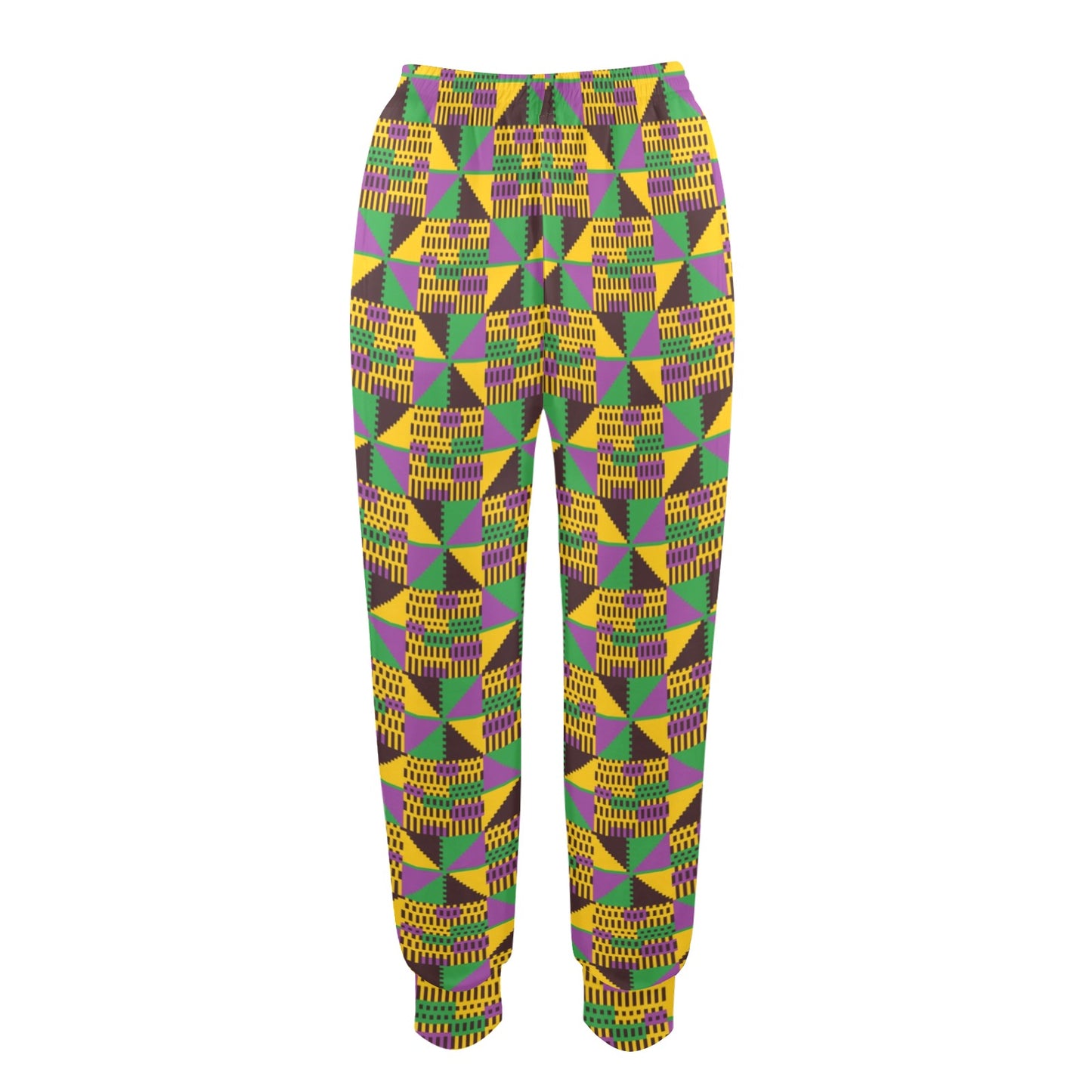 Kente Triangle Design African Print Women's Casual Track Pants