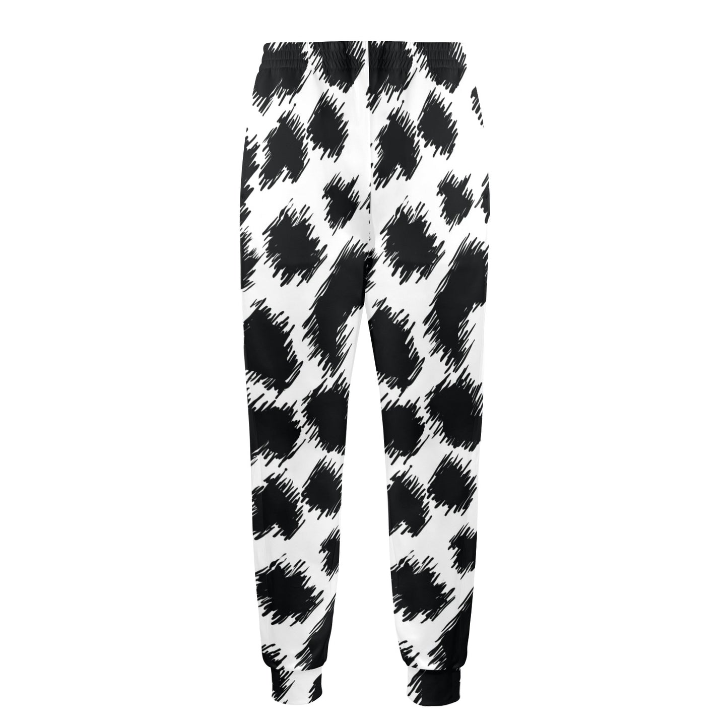 Cheetah Black Print Pattern Men's Casual Track Pants