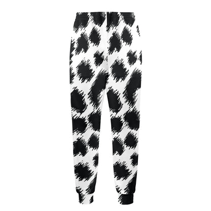 Cheetah Black Print Pattern Men's Casual Track Pants