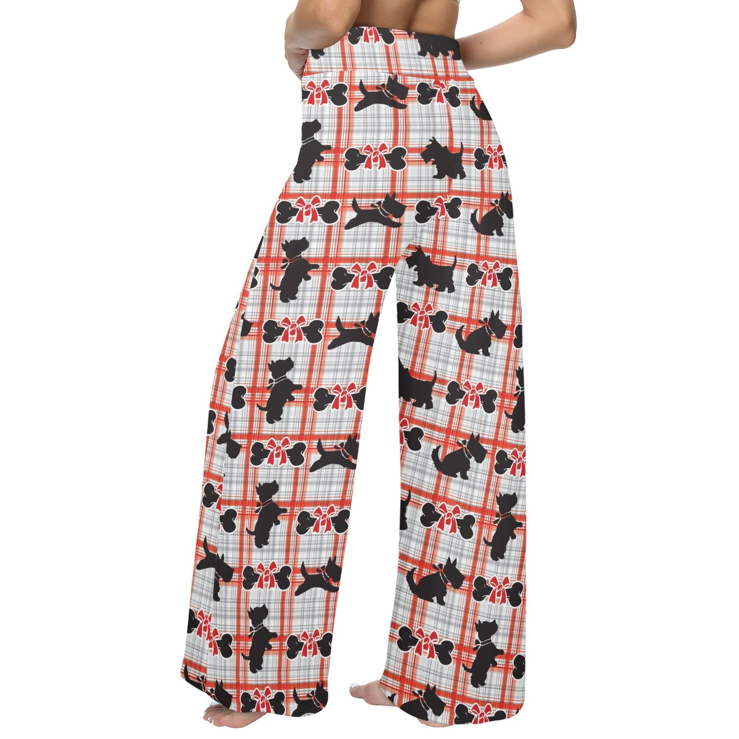 Scottish Terriers Print Design LKS3014 Women's Wide Leg Lounge Pants