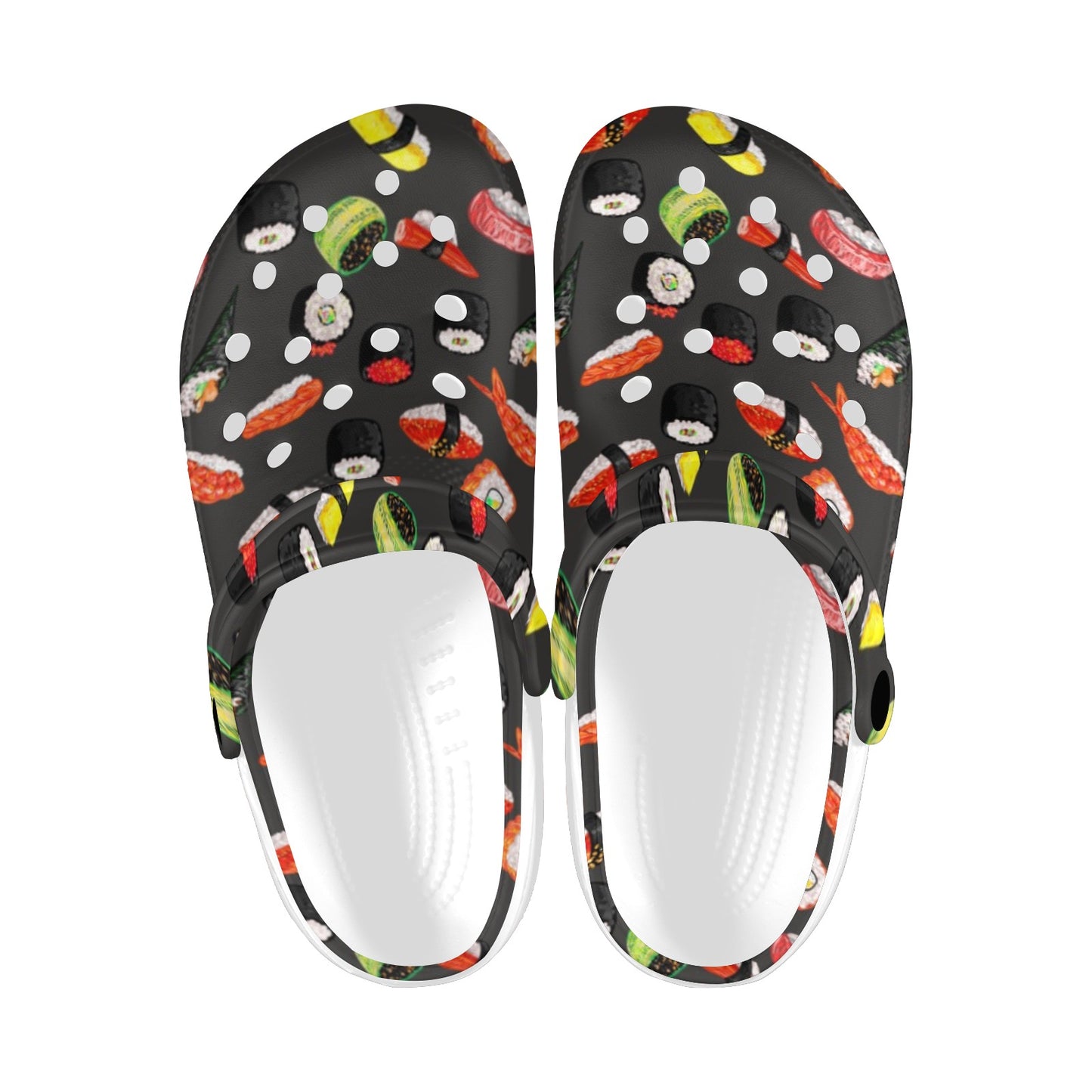 Sushi Design Print Unisex Clogs Shoes