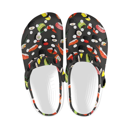 Sushi Design Print Unisex Clogs Shoes