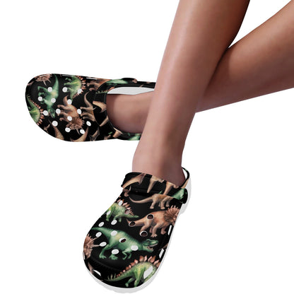 Dinosaur Print Pattern Unisex Clogs Shoes