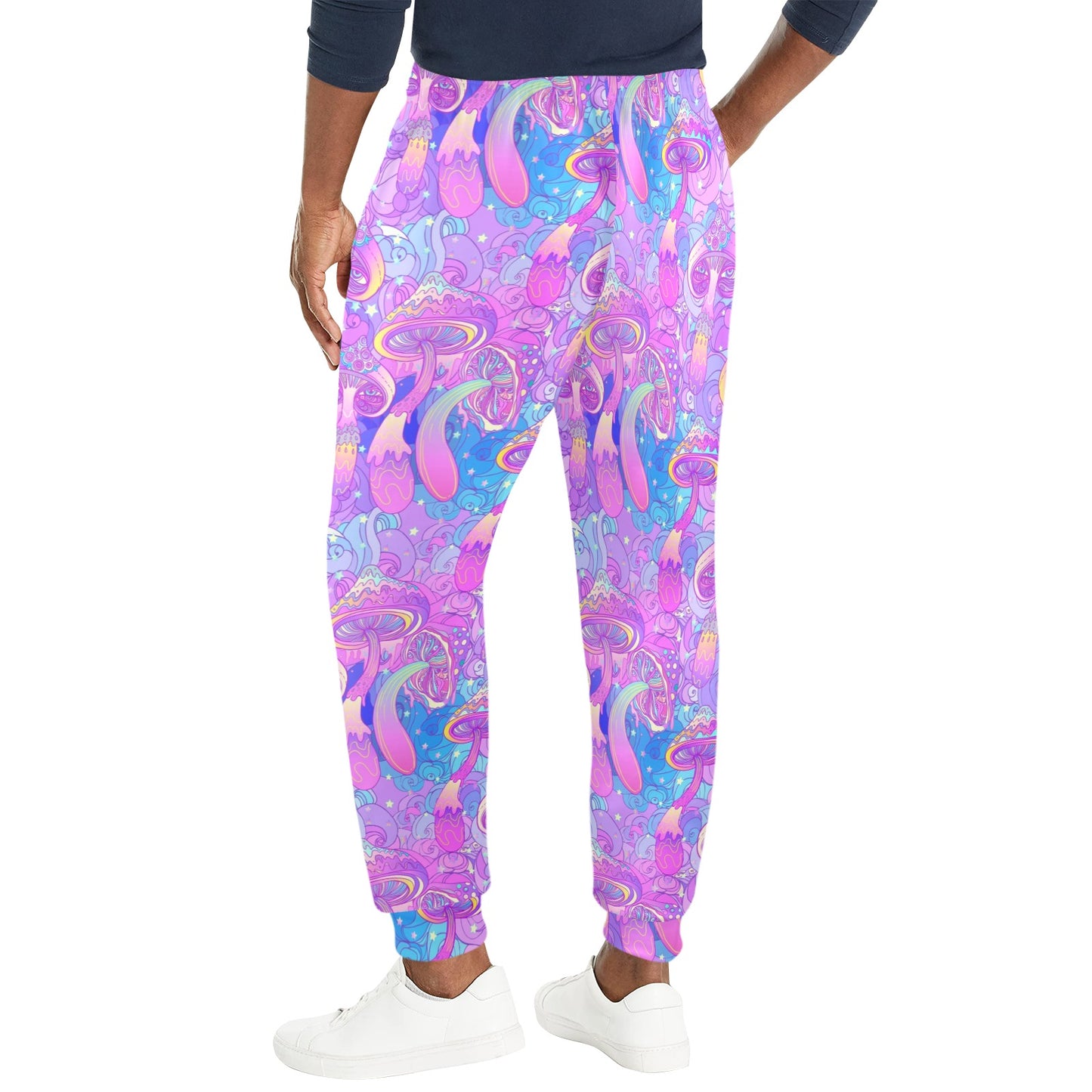 Psychedelic Trippy Mushroom Print Men's Casual Track Pants