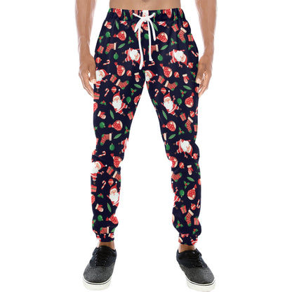 Santa Christmas Themed Print Design LKS304 Men's Sweatpants