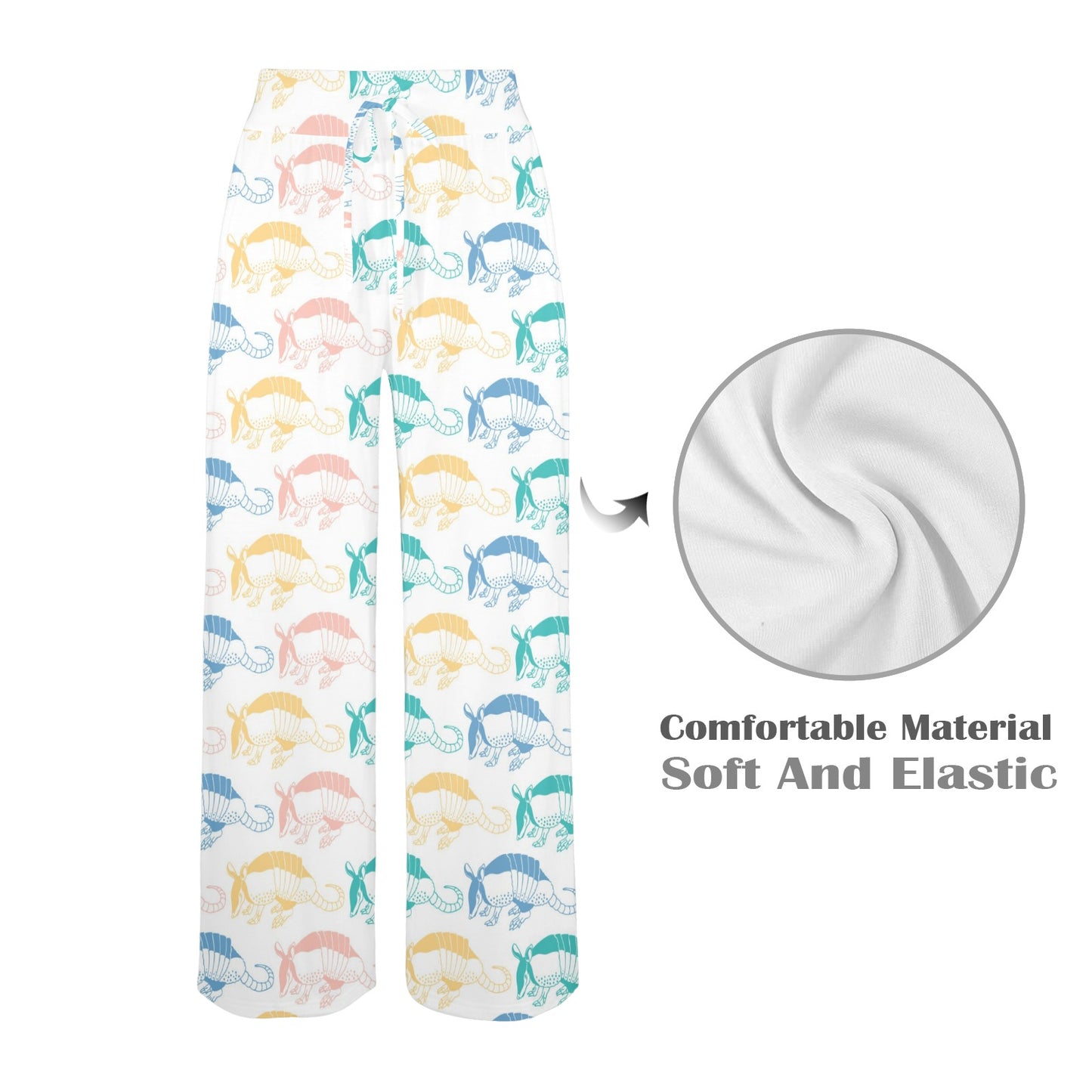 Armadillo Pattern Print Design 05 Women's Wide Leg Lounge Pants