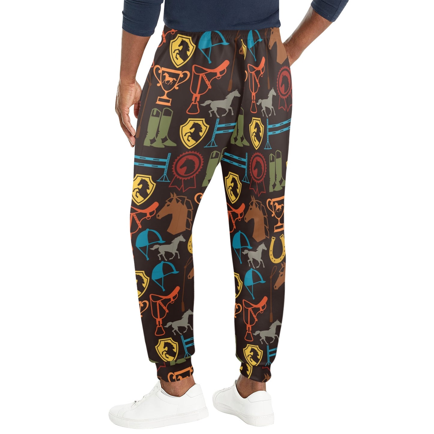 Equestrian Equipment Horse Colorful Men's Casual Track Pants
