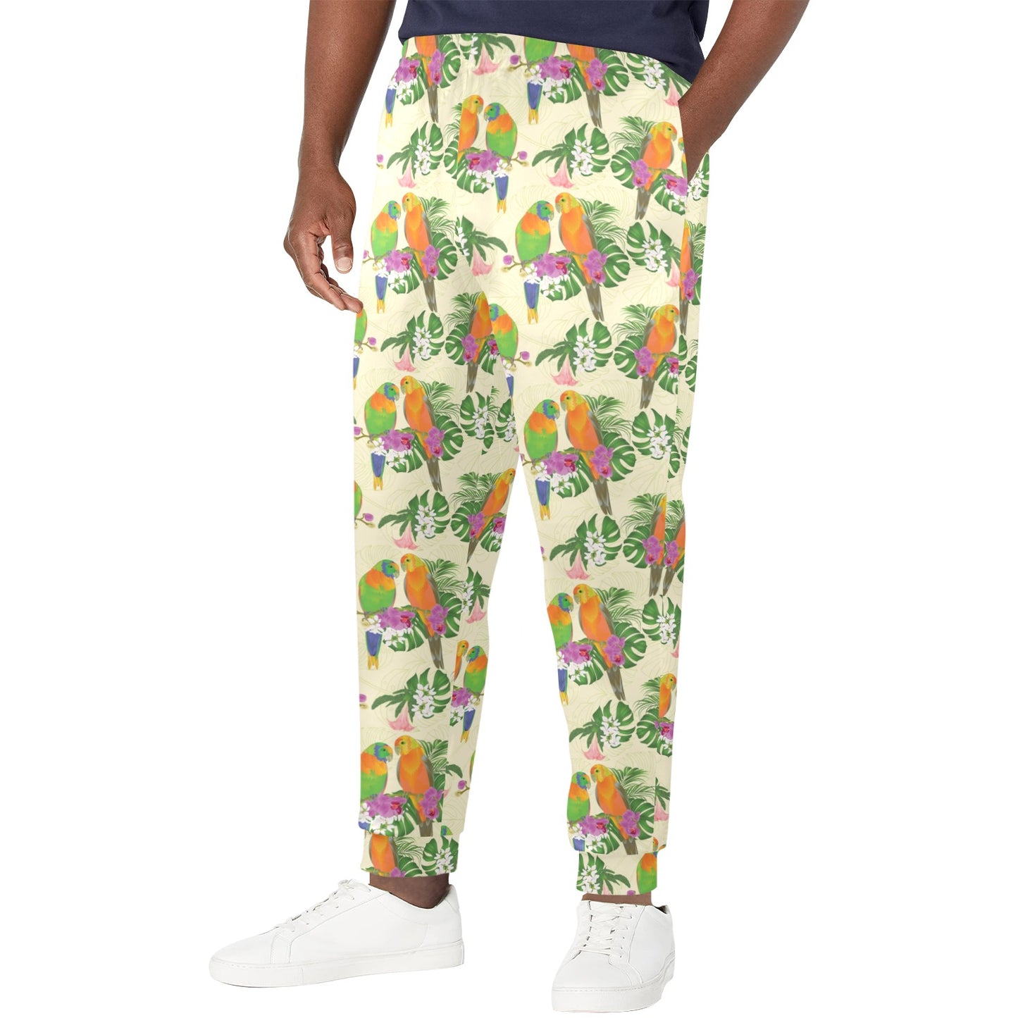 Conures Pattern Print Design 02 Men's Casual Track Pants
