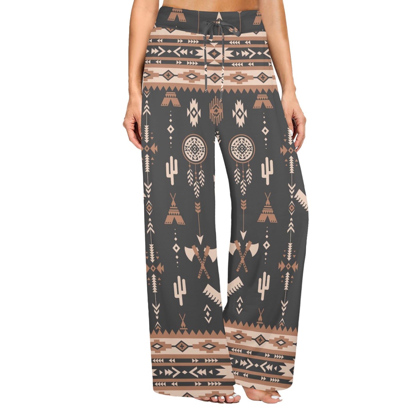 eagles southwestern Design Print Pattern JJ0156 Women's Wide Leg Lounge Pants