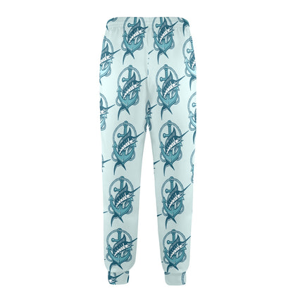 Swordfish Pattern Print Design 03 Men's Casual Track Pants
