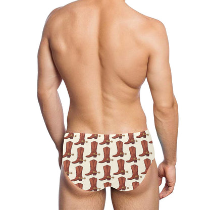 Cowboy Pattern Print Design 06 Men's Swimming Briefs