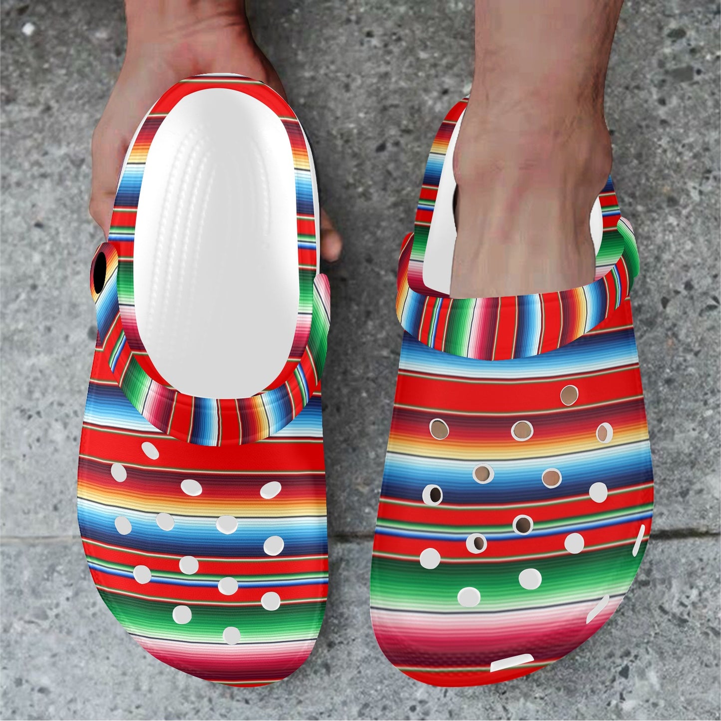 Serape Print Unisex Clogs Shoes