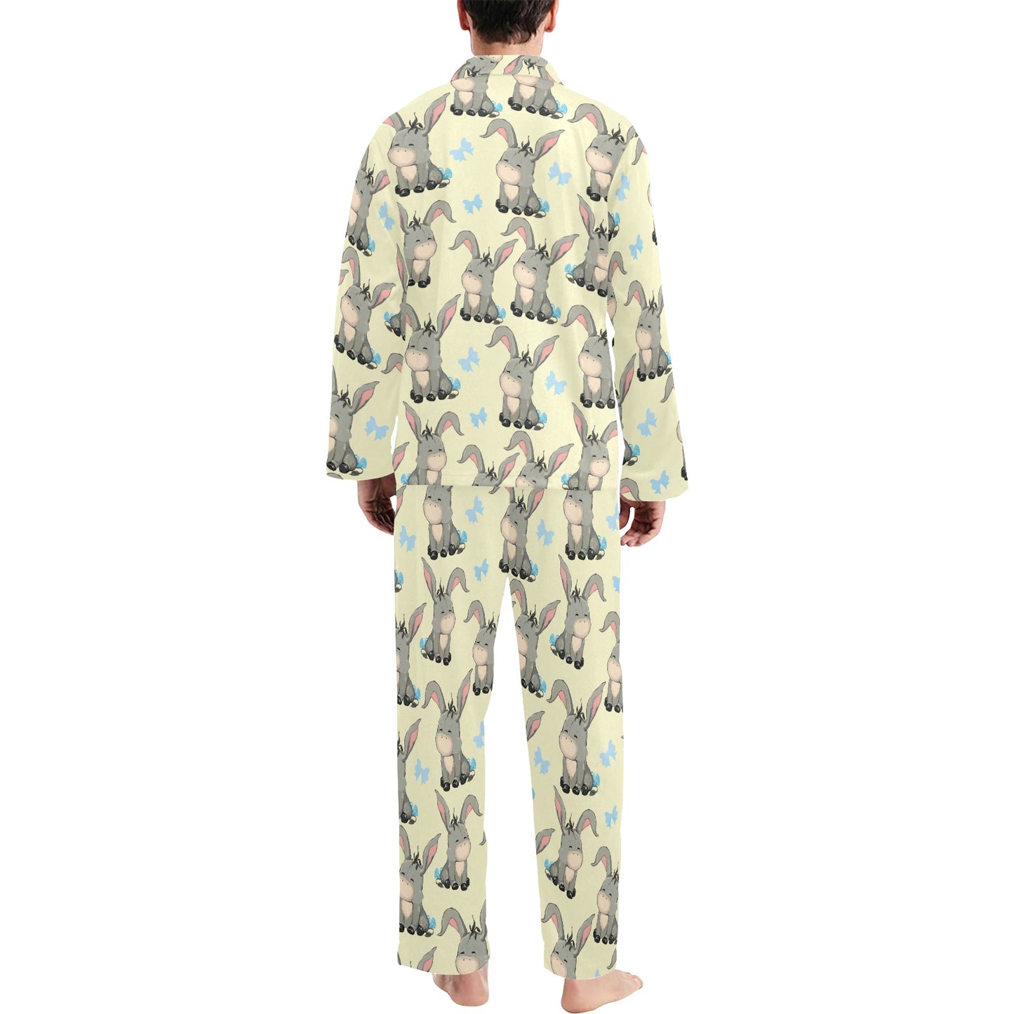 Donkey Baby Pattern Print Design 02 Men's Long Pajama Set