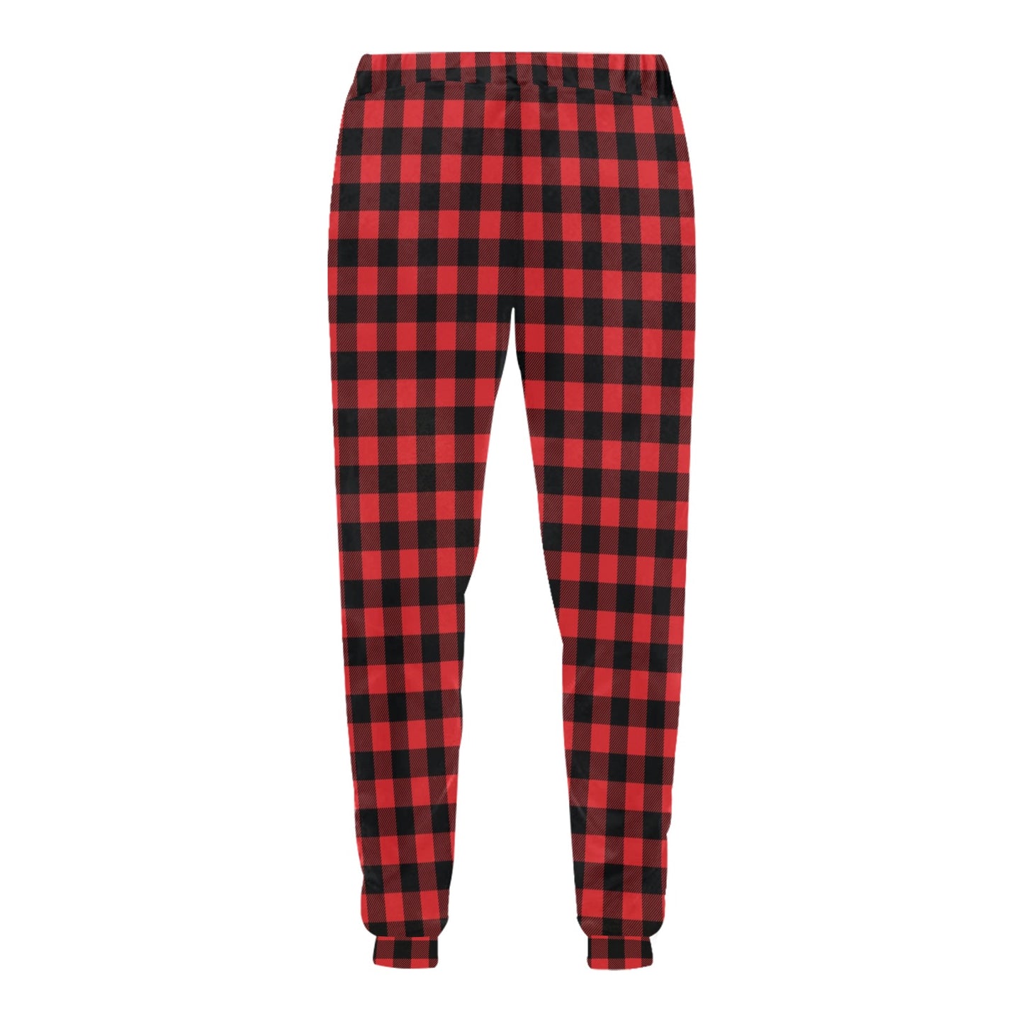 Red Black Buffalo Tartan Plaid Pattern Men's Sweatpants