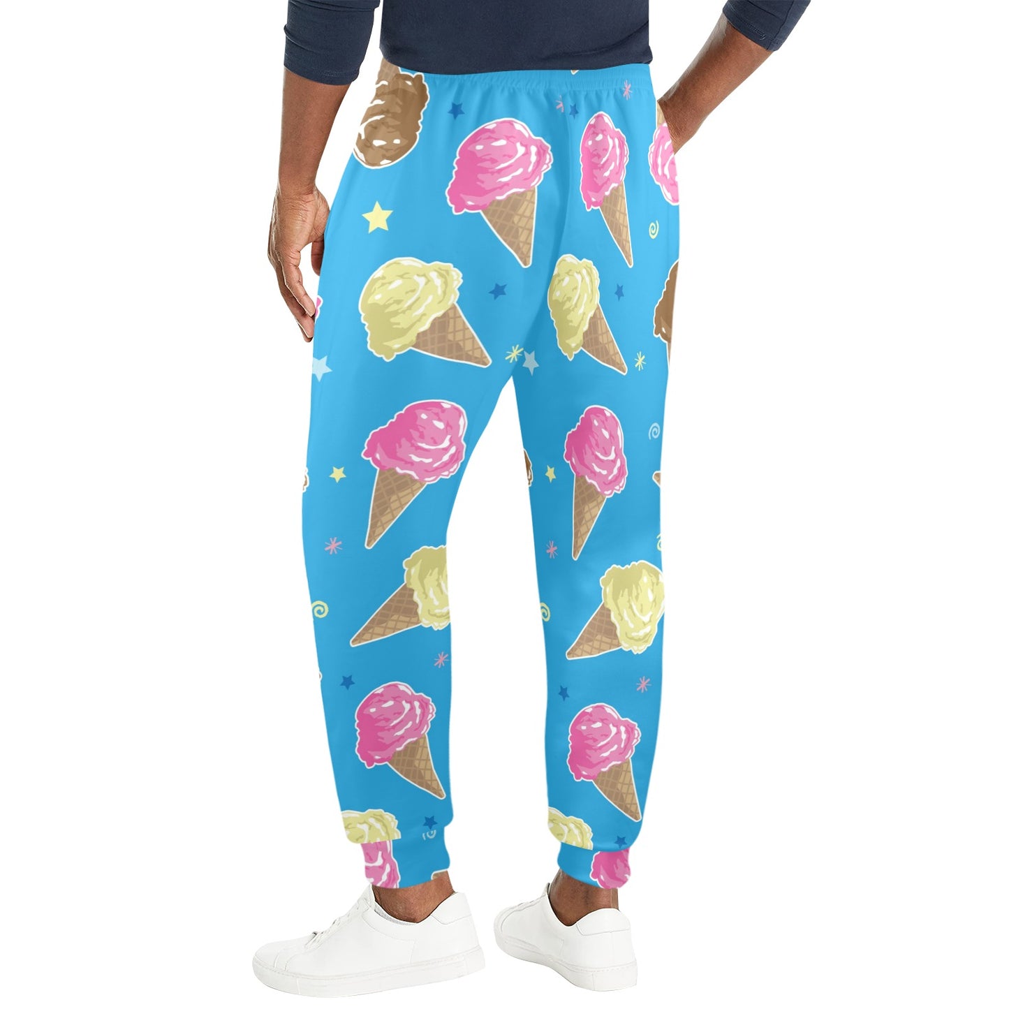 Ice Cream Pattern Print Design 01 Men's Casual Track Pants