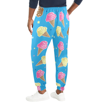 Ice Cream Pattern Print Design 01 Men's Casual Track Pants