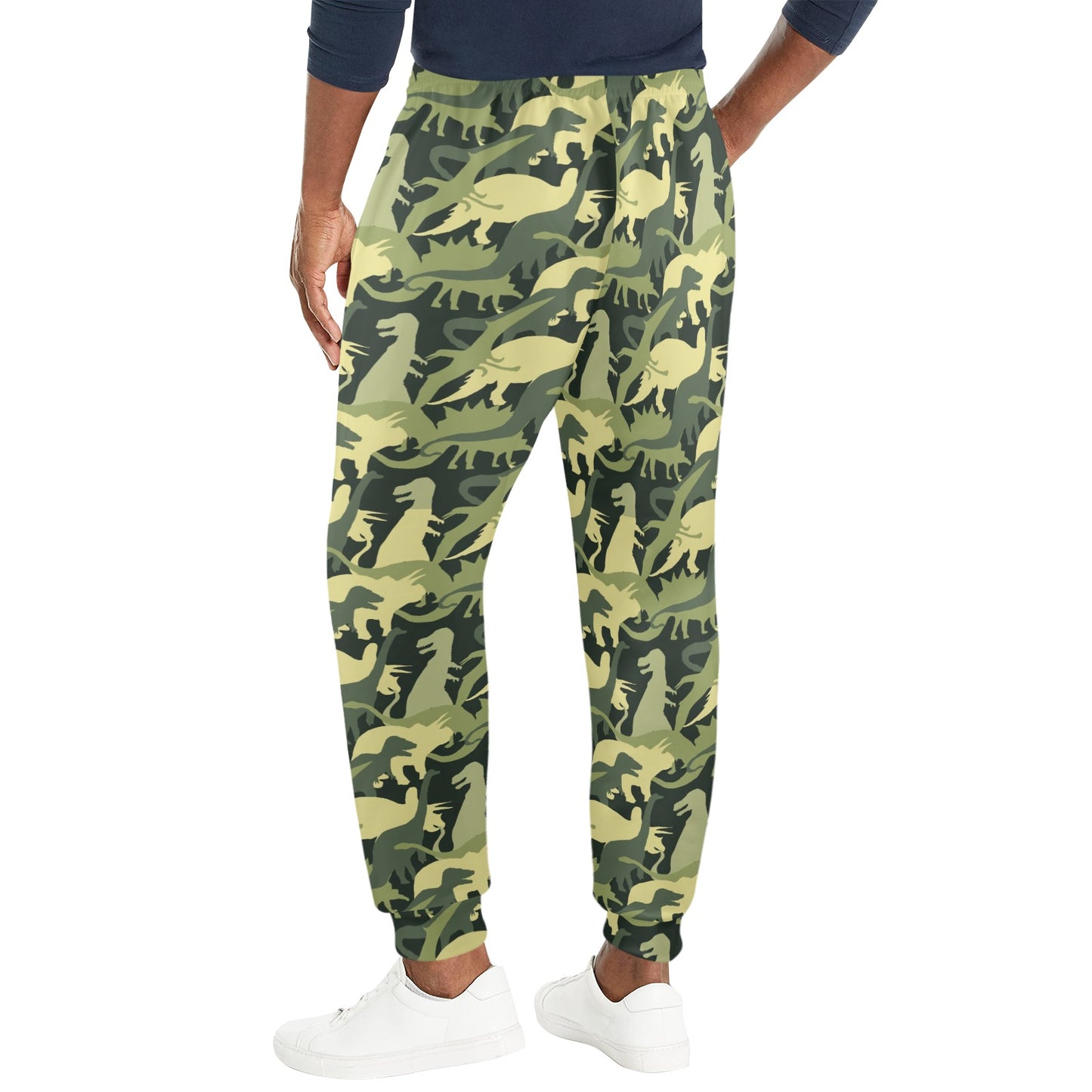 Camouflage Dinosaur Pattern Print Design 03 Men's Casual Track Pants