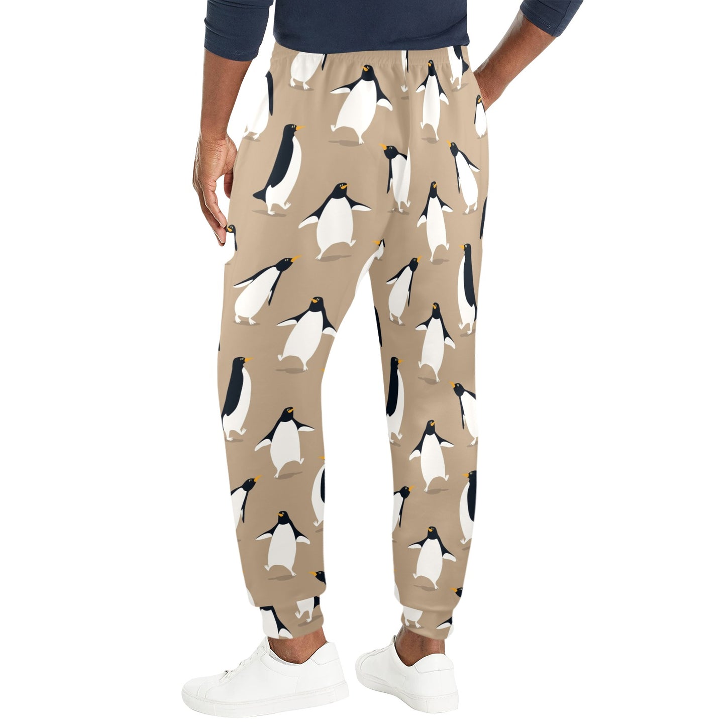 Penguin Pattern Print Design A01 Men's Casual Track Pants