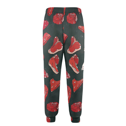 Meat Pattern Print Design 01 Men's Casual Track Pants