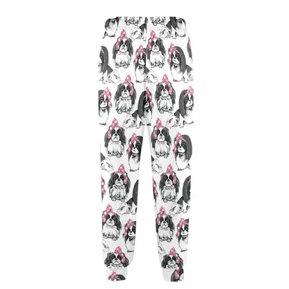 Japanese Chin Pattern Print Design 01 Men's Casual Track Pants