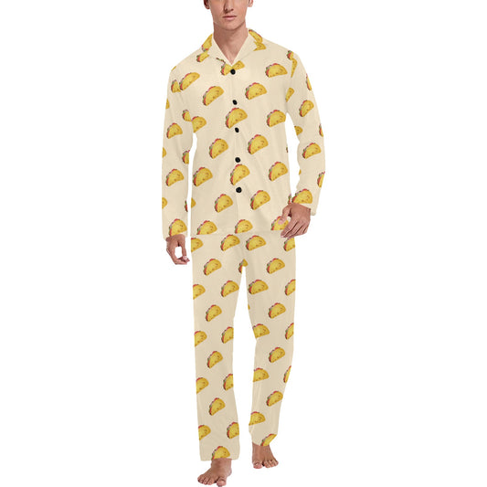 Taco Print Design LKS302 Men's Long Pajama Set