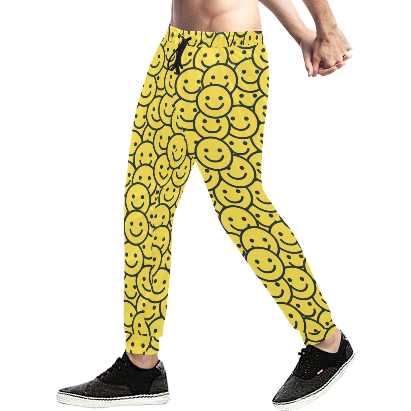 Smiley Face Emoji Print Design LKS302 Men's Sweatpants