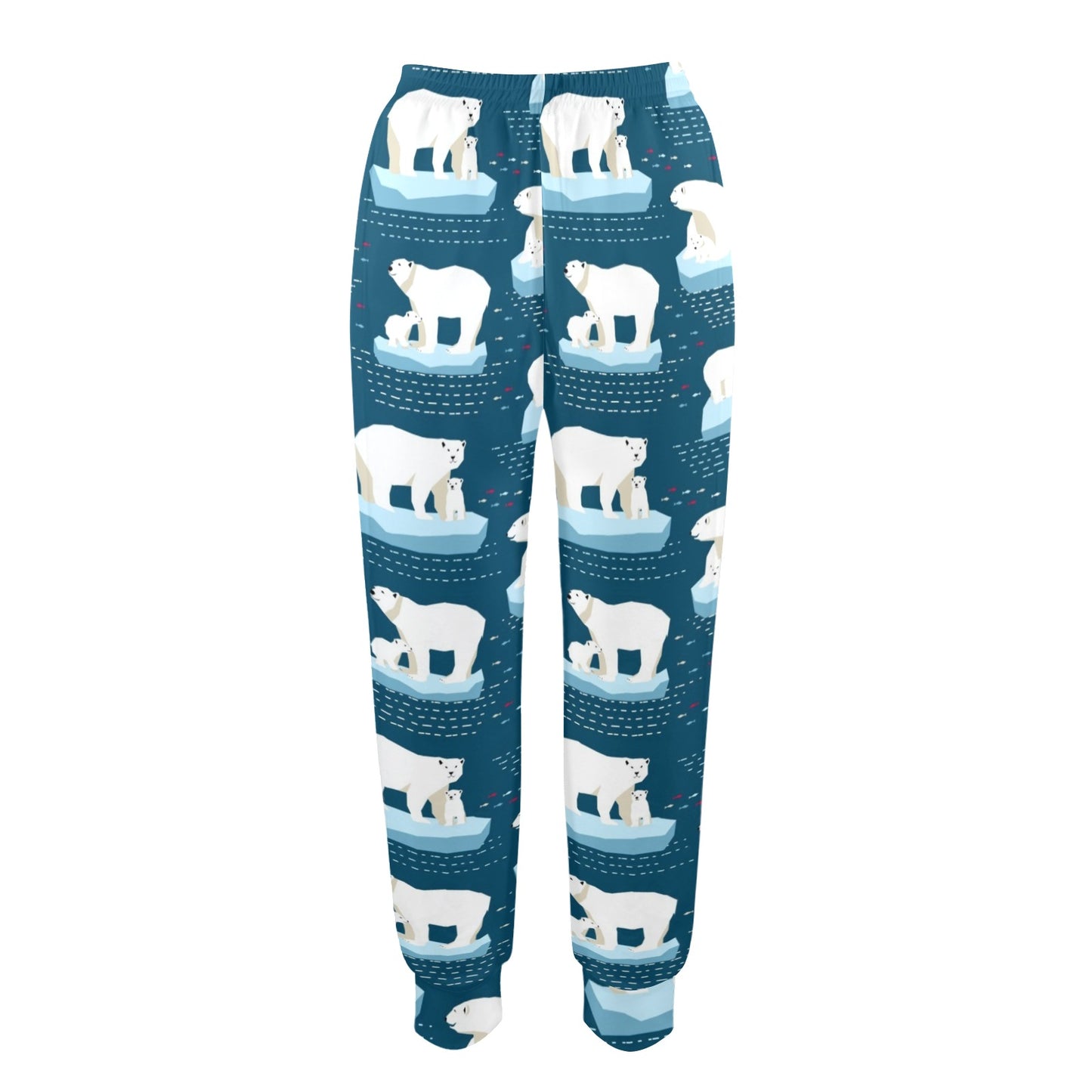 Polar Bear Pattern Print Design PB02 Women's Casual Track Pants