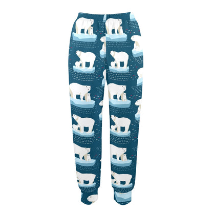 Polar Bear Pattern Print Design PB02 Women's Casual Track Pants