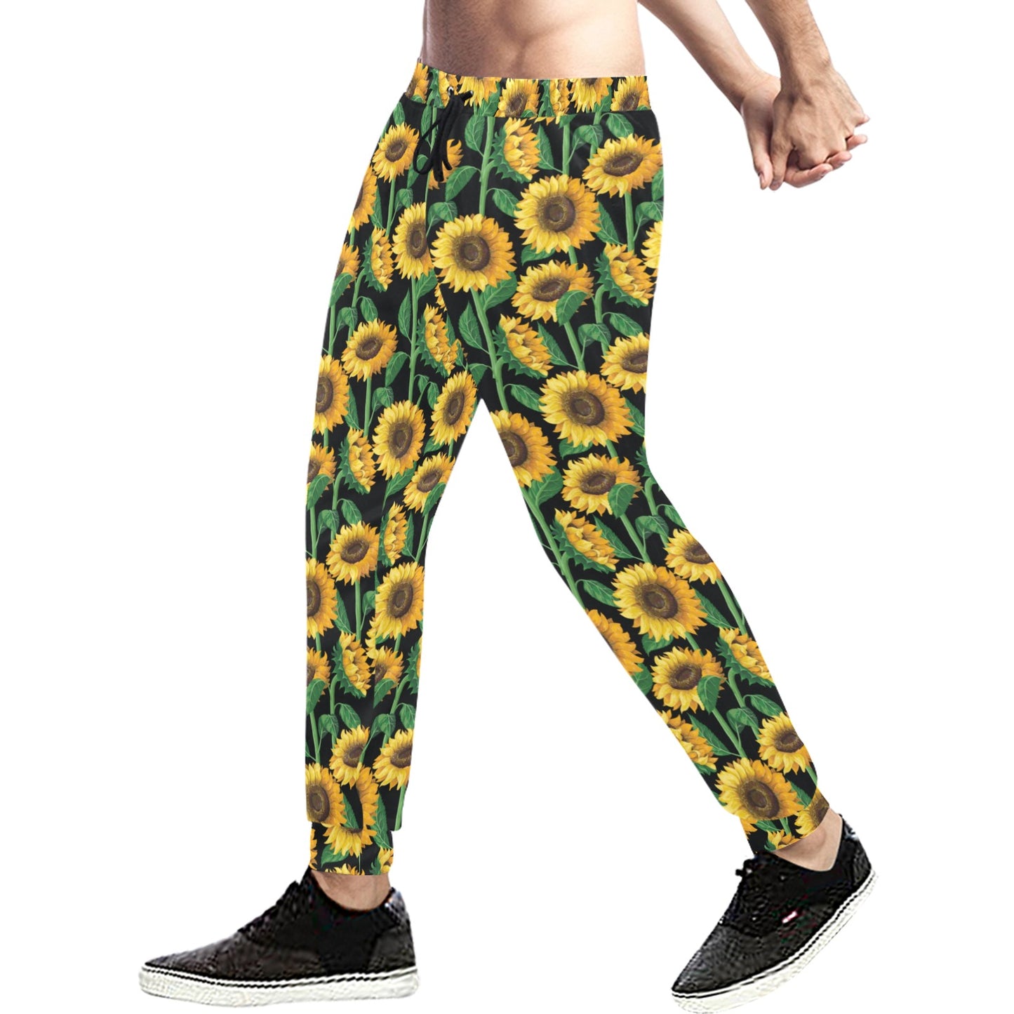 Sunflower Realistic Print Pattern Men's Sweatpants