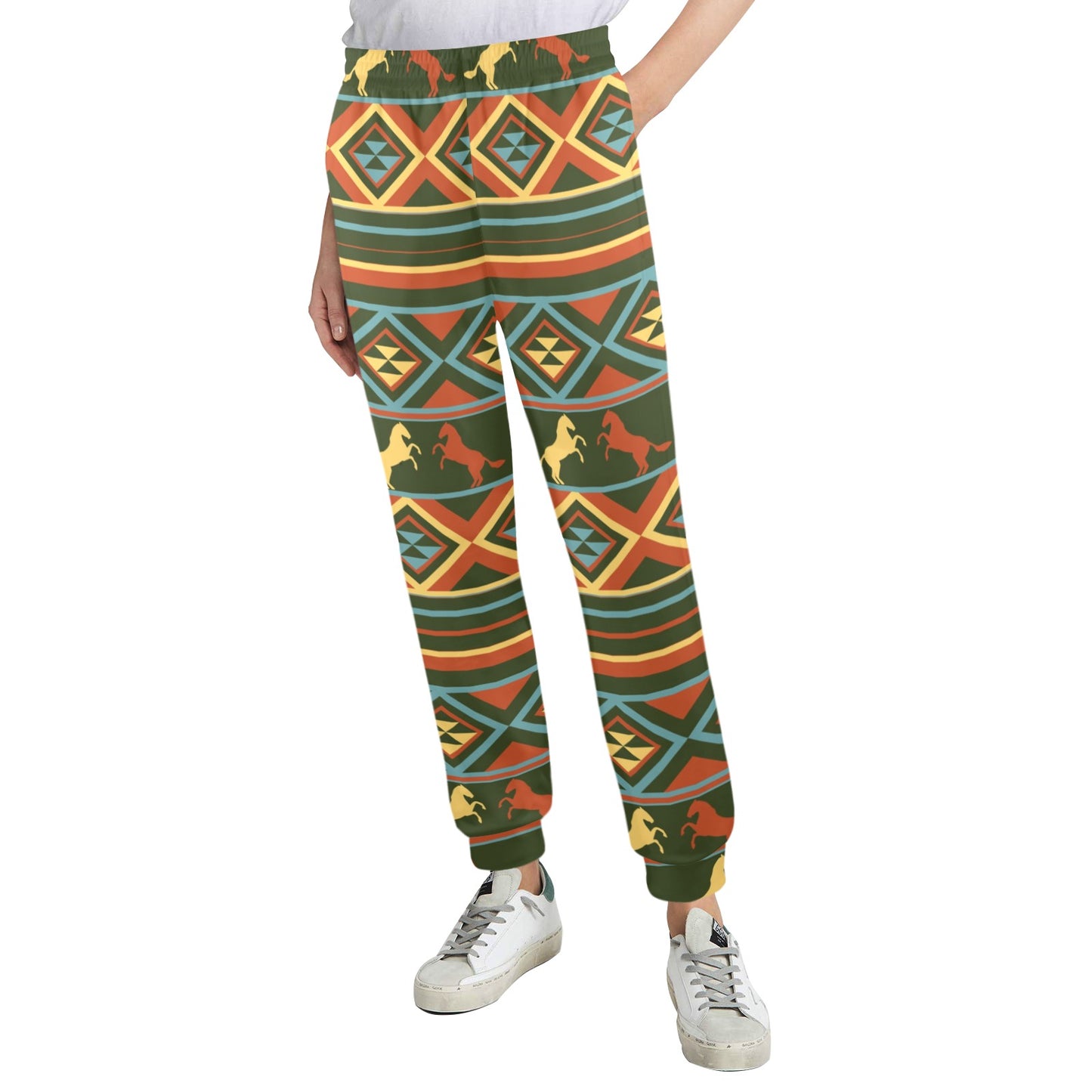 Horse Western Pattern Women's Casual Track Pants