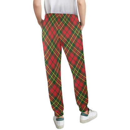Plaid Holiday Pattern Print Design A01 Women's Casual Track Pants