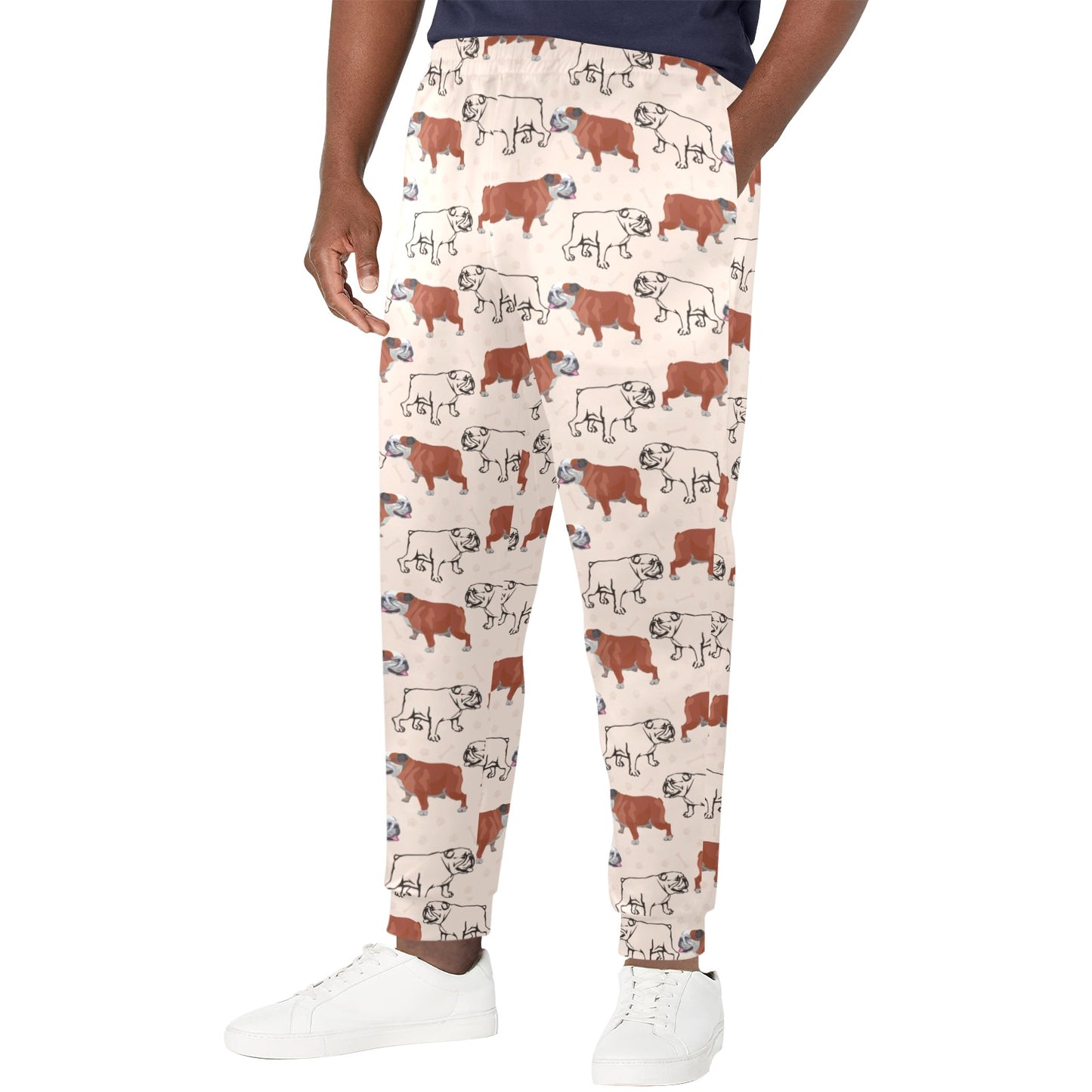Bulldogs Pattern Print Design 04 Men's Casual Track Pants