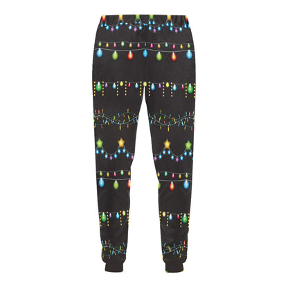 Christmas Light Pattern Print Design 01 Men's Sweatpants