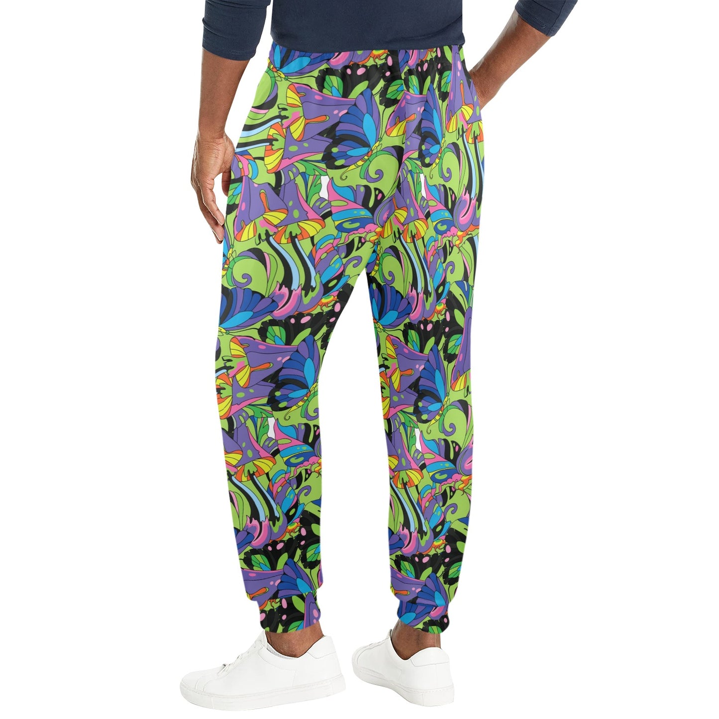 Psychedelic Trippy Mushroom Themed Men's Casual Track Pants