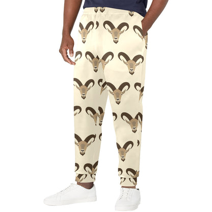 Goat Pattern Print Design 01 Men's Casual Track Pants