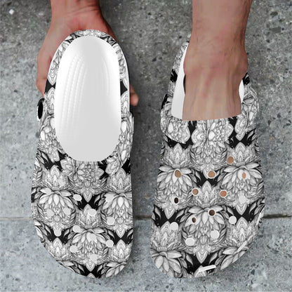 Lotus Mandala Print Pattern Unisex Clogs Shoes