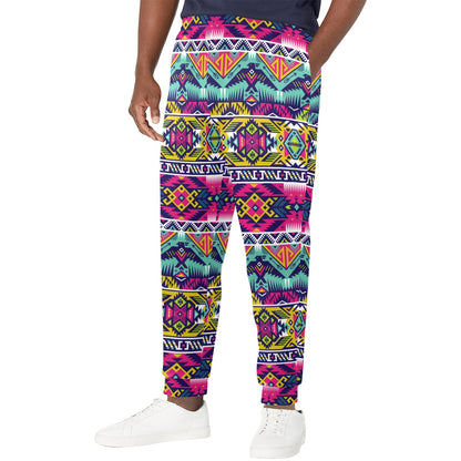 Indian Navajo Color Themed Design Print Men's Casual Track Pants