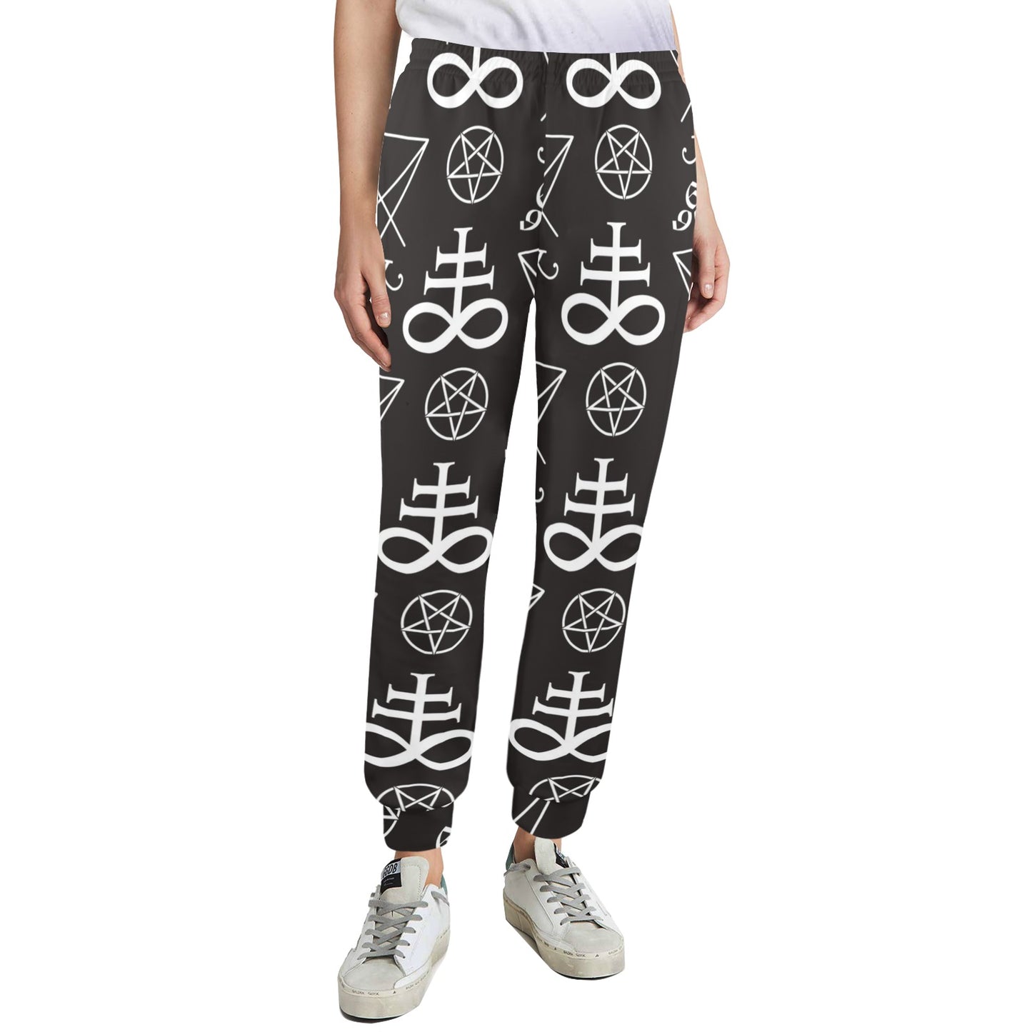 Pentagram Pattern Print Design A04 Women's Casual Track Pants