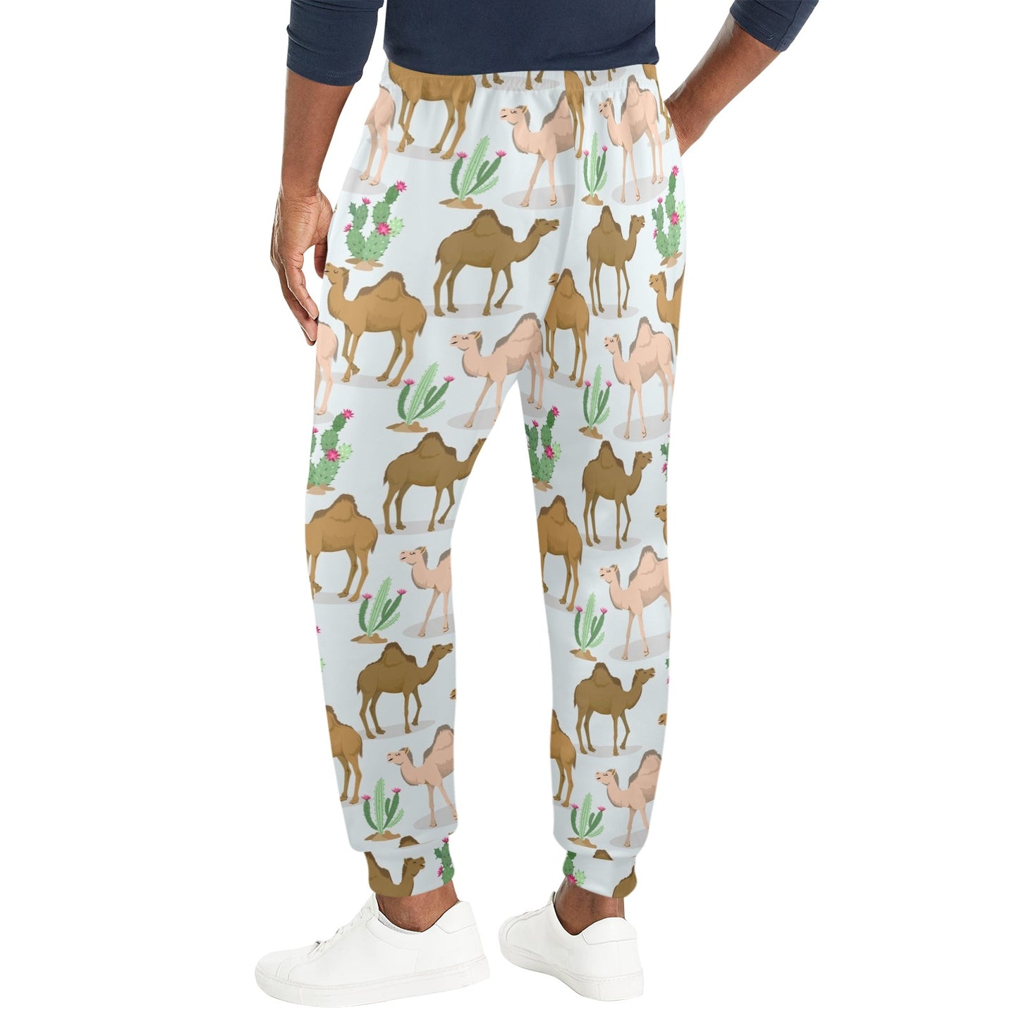 Camel cactus Design Print Pattern JJ027 Men's Casual Track Pants