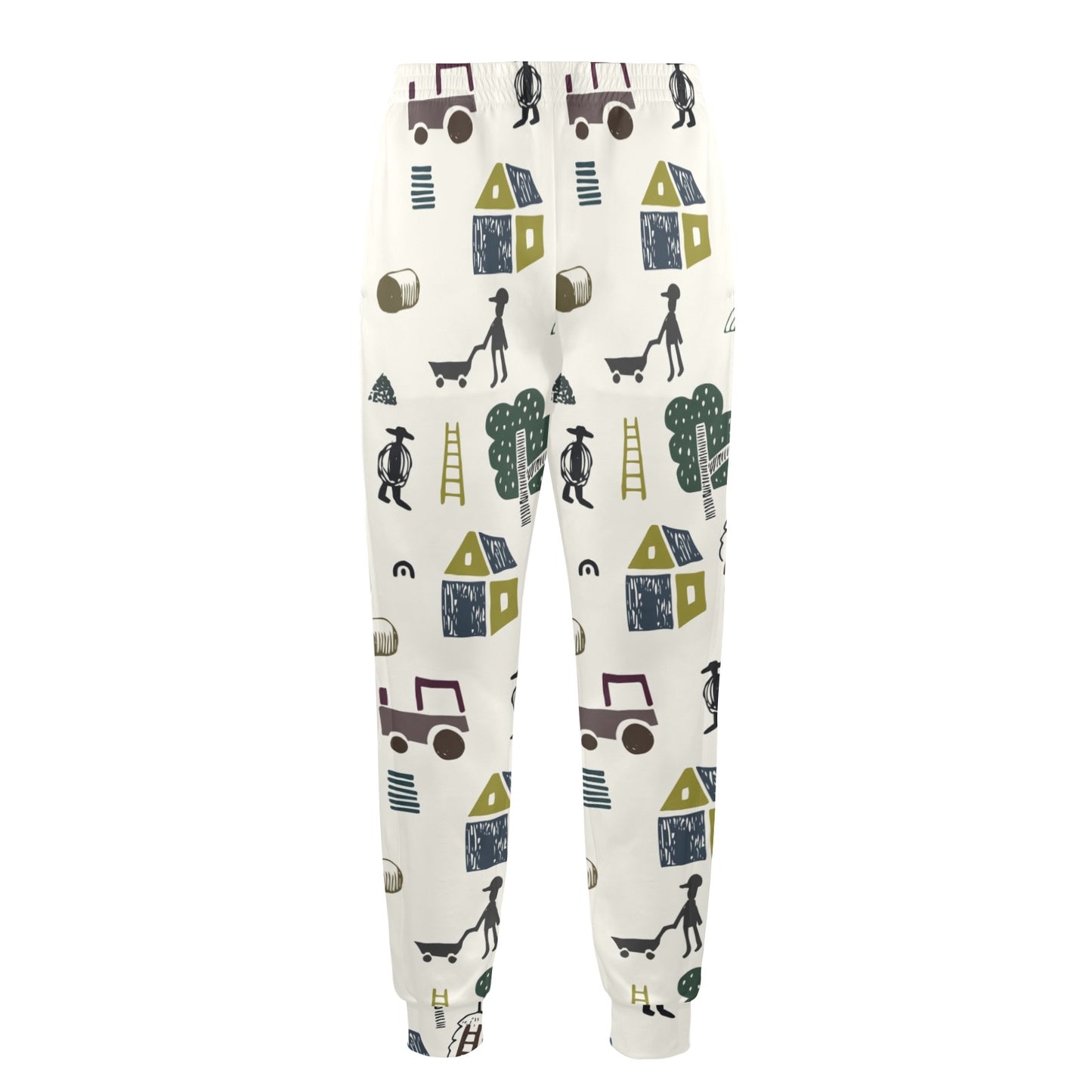 Agricultural Farm Print Design 01 Men's Casual Track Pants
