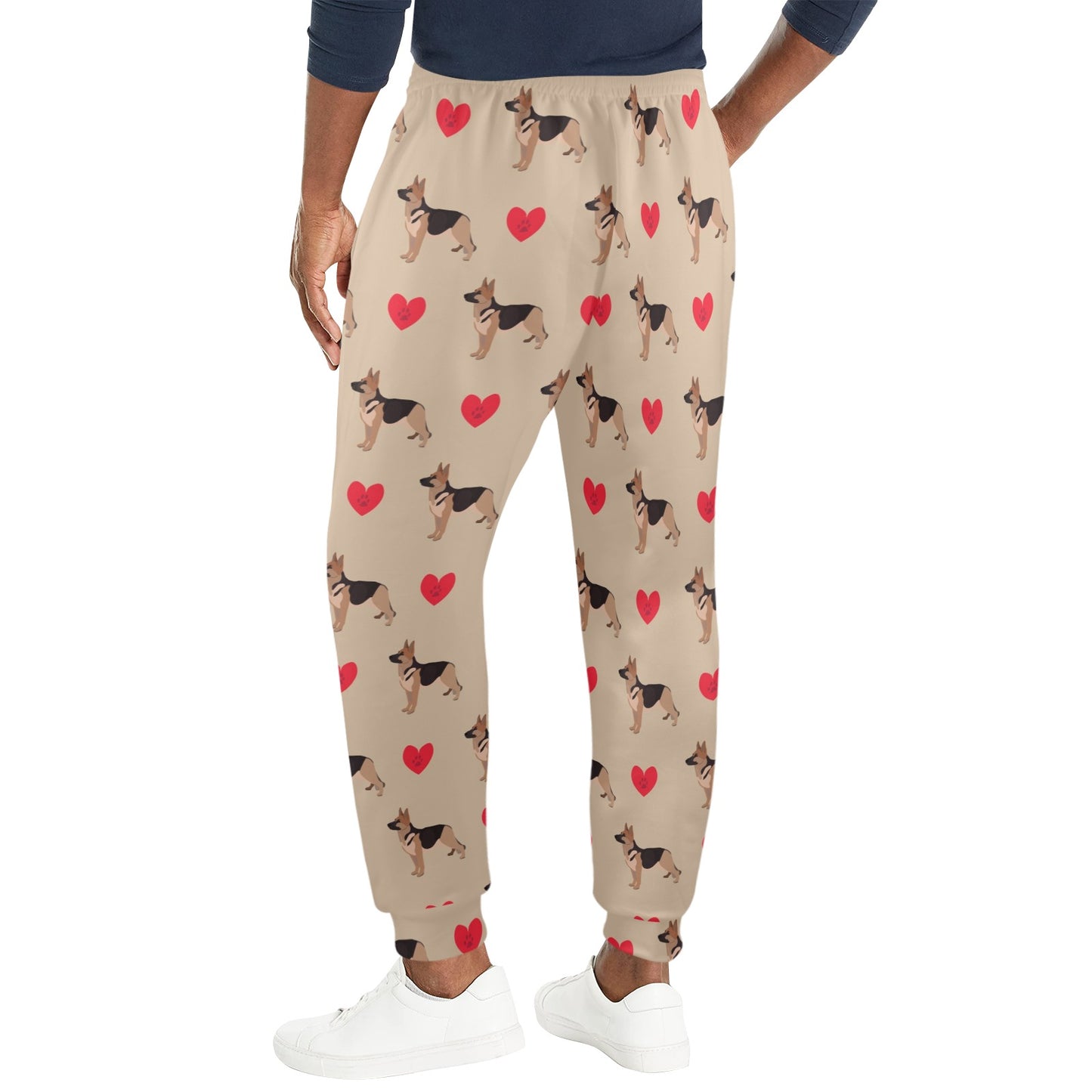 German Shepherd Design Print Pattern JJ0257 Men's Casual Track Pants