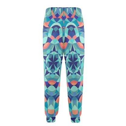 Kaleidoscope Pattern Print Design 03 Men's Casual Track Pants