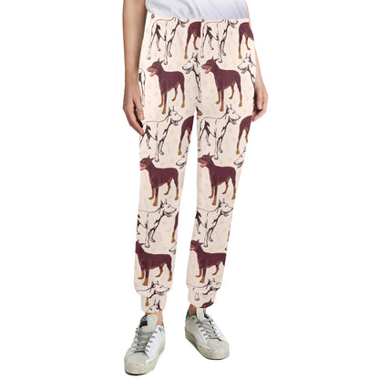 Doberman Pinschers Design Print Pattern JJ0115 Women's Casual Track Pants