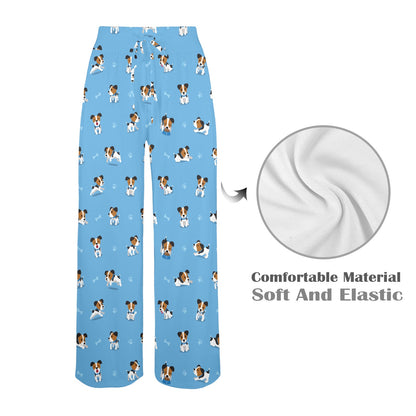 Russell Terriers Print Design LKS3010 Women's Wide Leg Lounge Pants