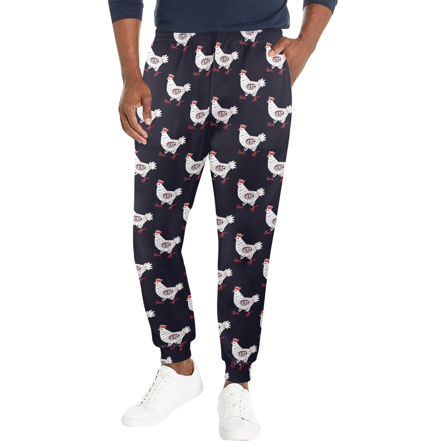Chicken Pattern Print Design 03 Men's Casual Track Pants