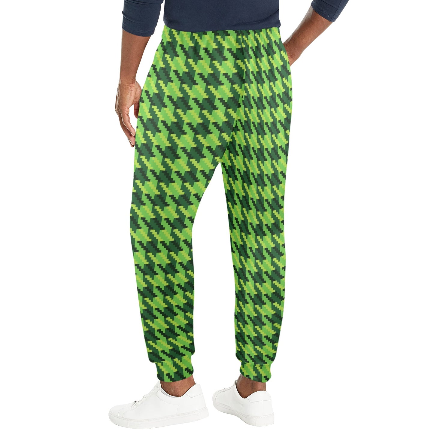 St Patricks Day Houndstooth Pattern Print LKS301 Men's Casual Track Pants
