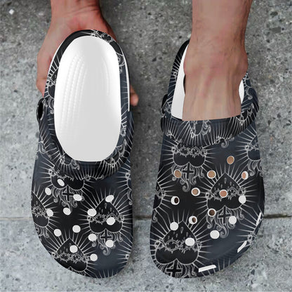 Christian Heart Tattoo Style Unisex Clogs Shoes