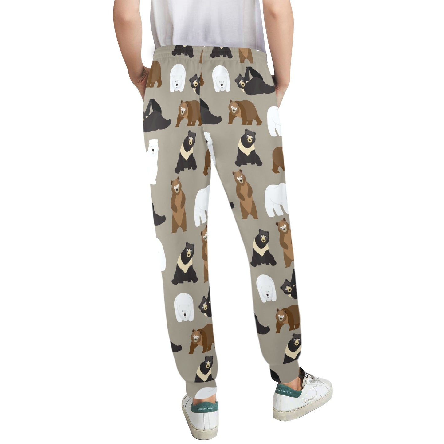 Bear Pattern Print Design BE03 Women's Casual Track Pants